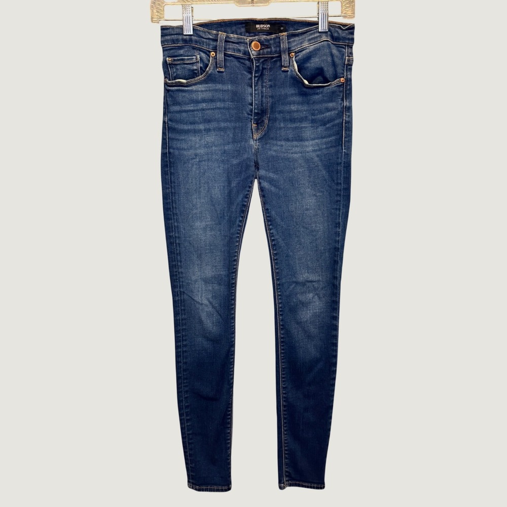 2128 | Hudson Nico Super Skinny High Rise Stretch Jeans Blue Womens 27